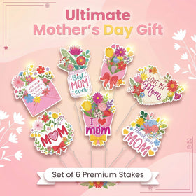 Rngmsi envelope bouquets themed stake complements planter displays