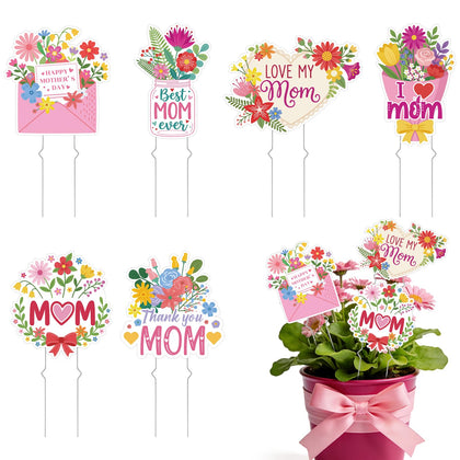 Rngmsi Mother's Day stake with Happy Mother's Day message adds festive outdoor appeal