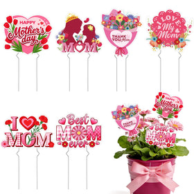 Rngmsi Mothers Day stake tulips design enhances garden decor for outdoor celebrations.