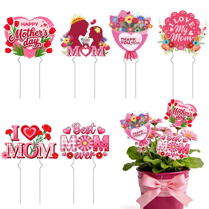 Rngmsi Mothers Day stake tulips design enhances garden decor for outdoor celebrations.