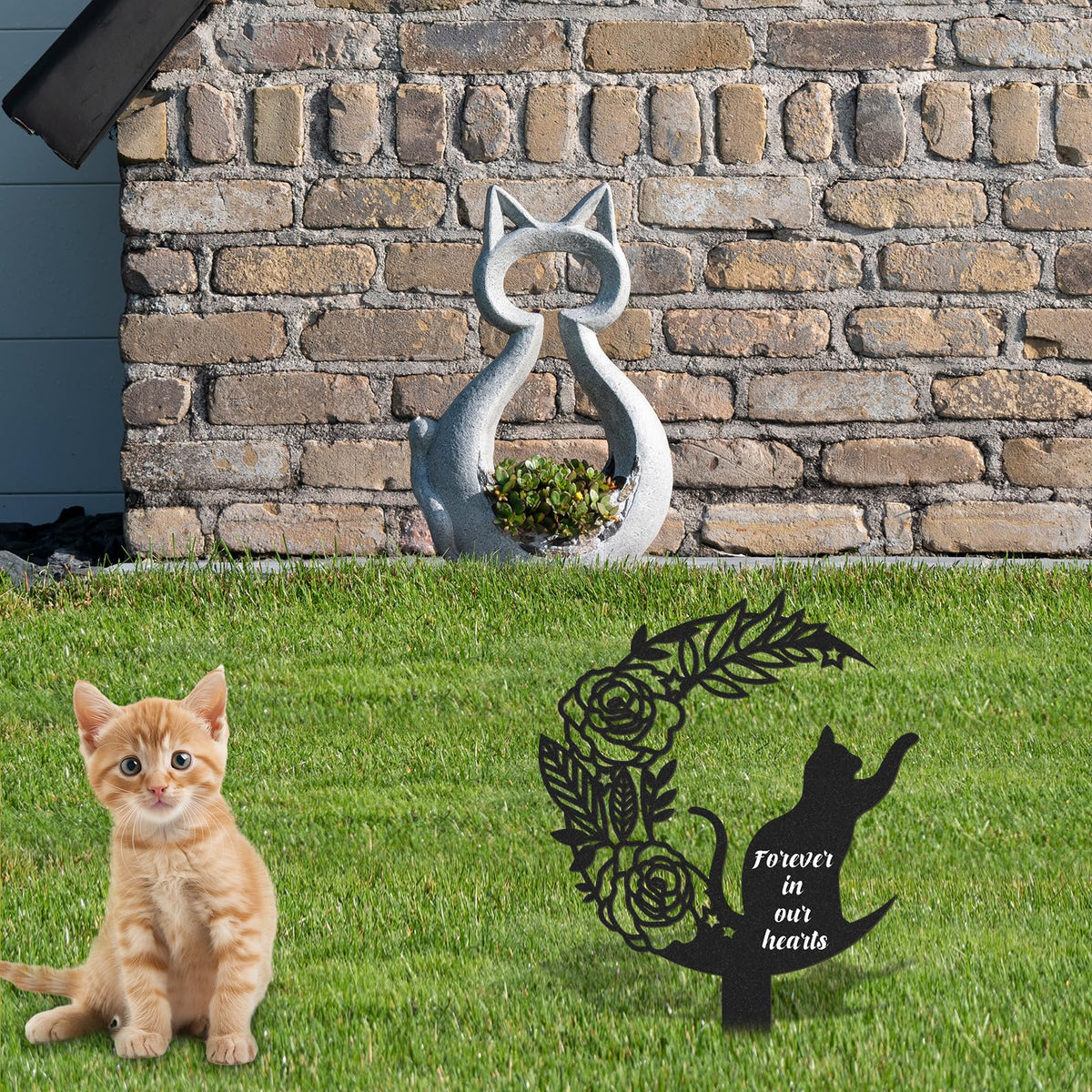 Rngmsi outdoor pet marker, weatherproof metal for long-lasting remembrance.