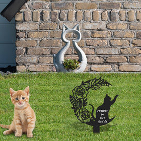 Rngmsi outdoor pet marker, weatherproof metal for long-lasting remembrance.