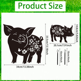 Rngmsi pig metal garden stake makes ground insertion quick for instant lawn decoration.