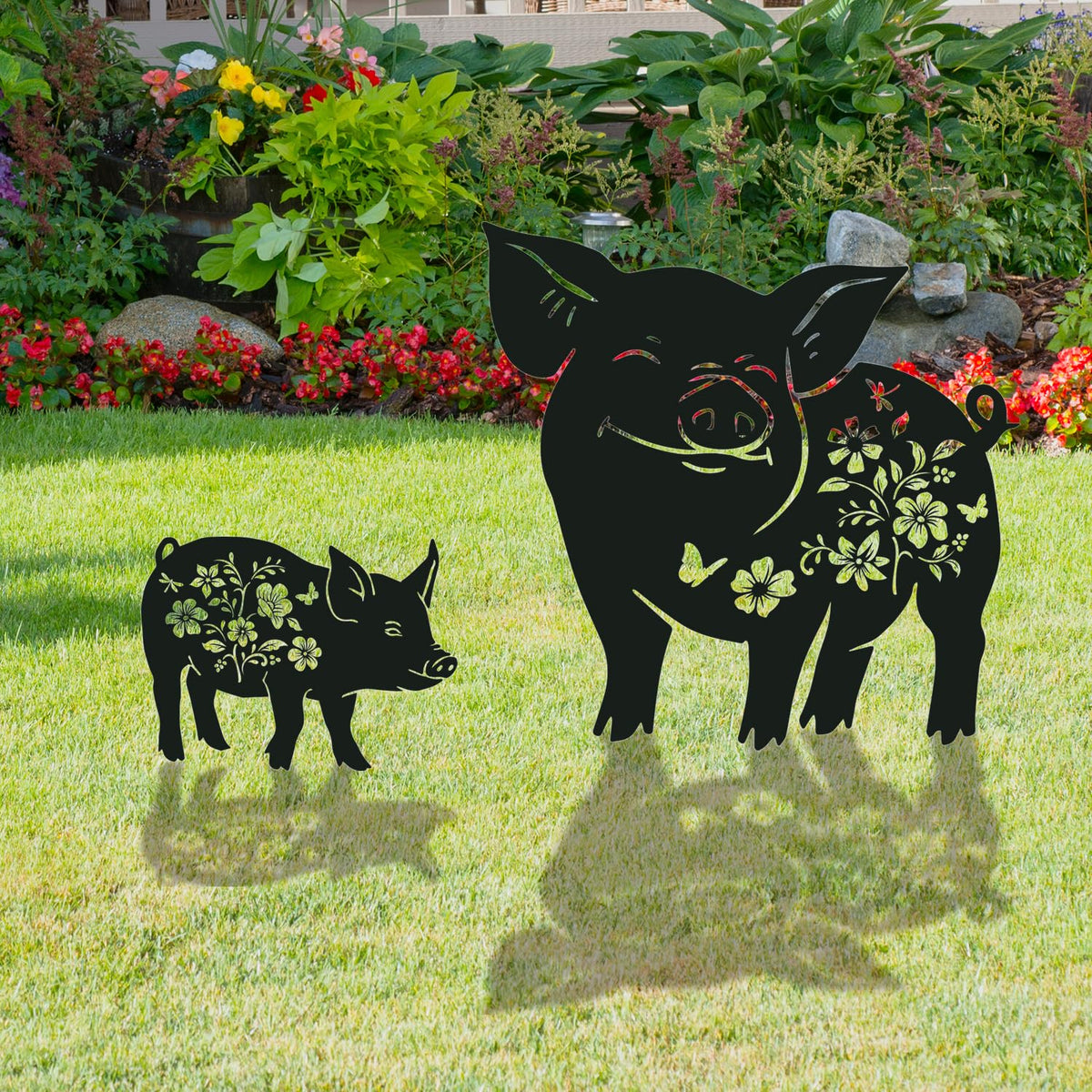 Rngmsi weather-resistant metal stake withstands rain and sun for year-round outdoor use.