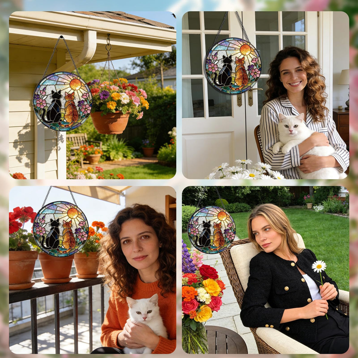 Rngmsi window decor adds garden charm with colorful sun-drenched details.