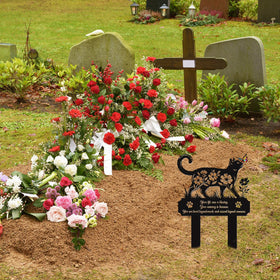 Rngmsi yard memorial stake is easy to install and weather-resistant.