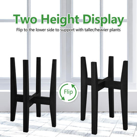 Rnined bamboo plant stand with waterproof smooth surface for easy cleaning