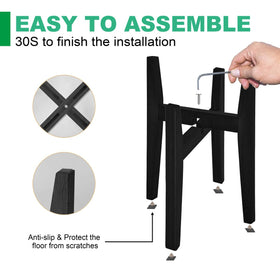 Rnined corner plant stand fits into rooms, safe display