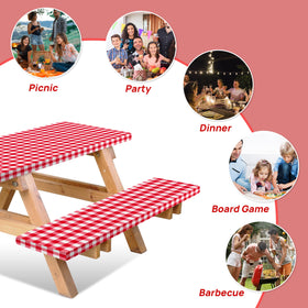 RNOONY red checkered picnic set adds nostalgic charm to gatherings.