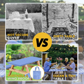 RNOONY elastic corners resist wind and slips on outdoor tables.