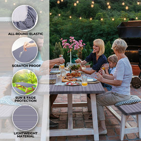 RNOONY wrinkle-free fabric dries quickly and resists stains.