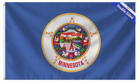 RNRFETU heavy-duty Minnesota flag on a pole showing vivid colors for outdoor display.