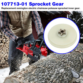 RO6G 107713-01 sprocket gear teeth close-up; precise fit for chain drive.