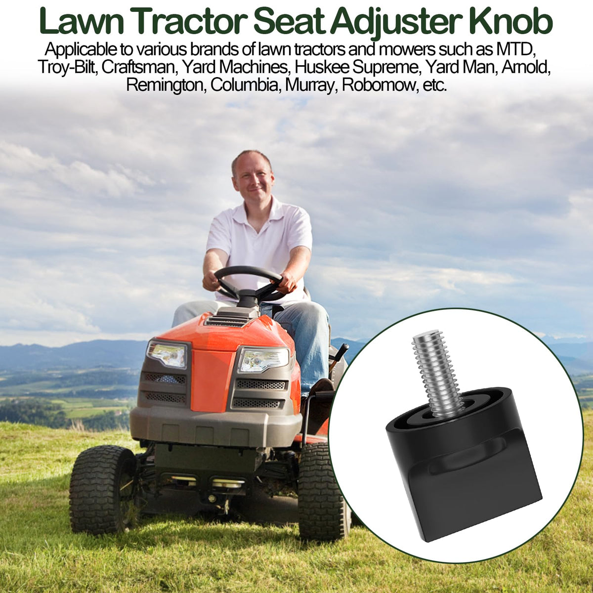 RO6G stainless steel material emphasizes long-lasting seat knob quality.