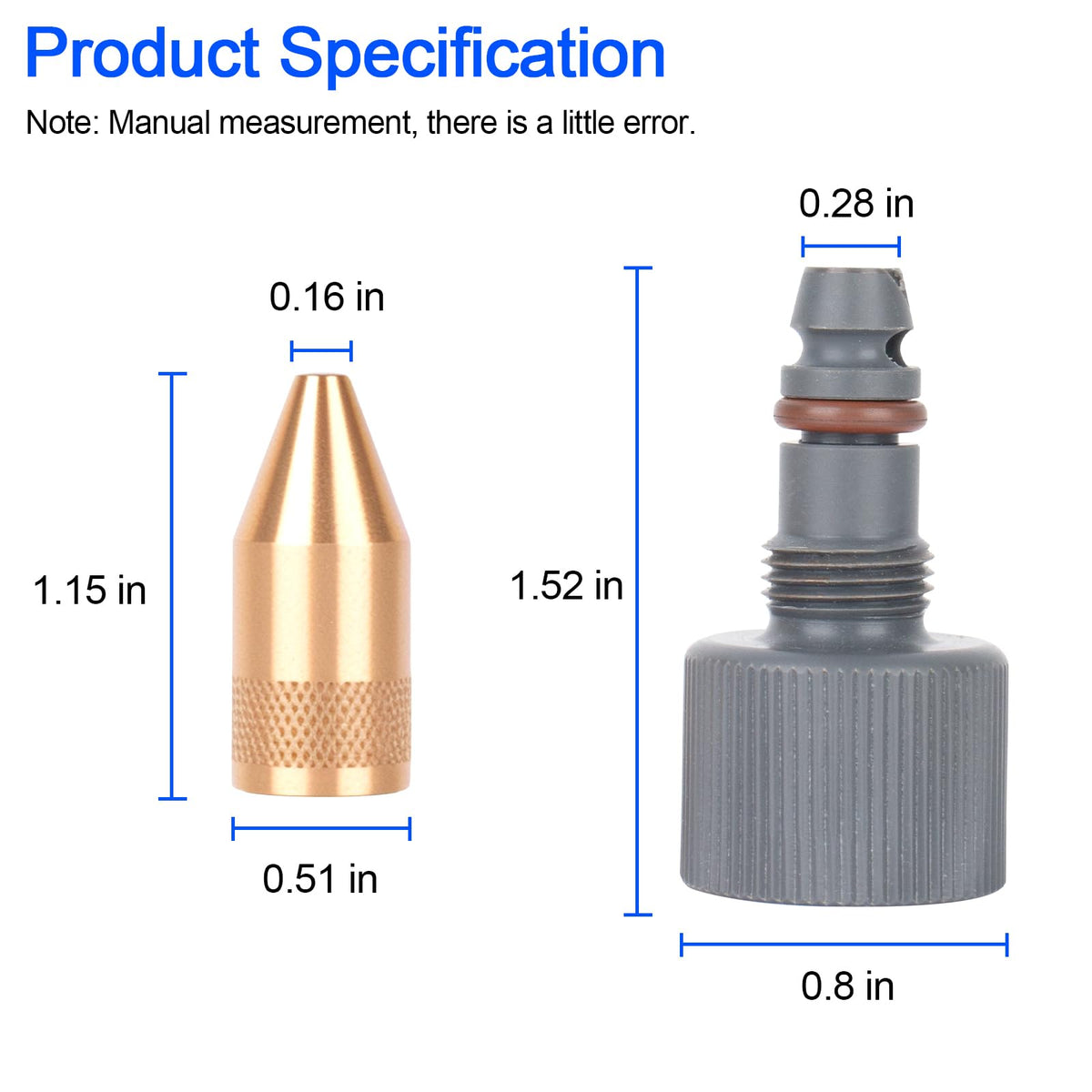 RO6G nozzle with built-in gasket ensures a thick seal for steady performance.