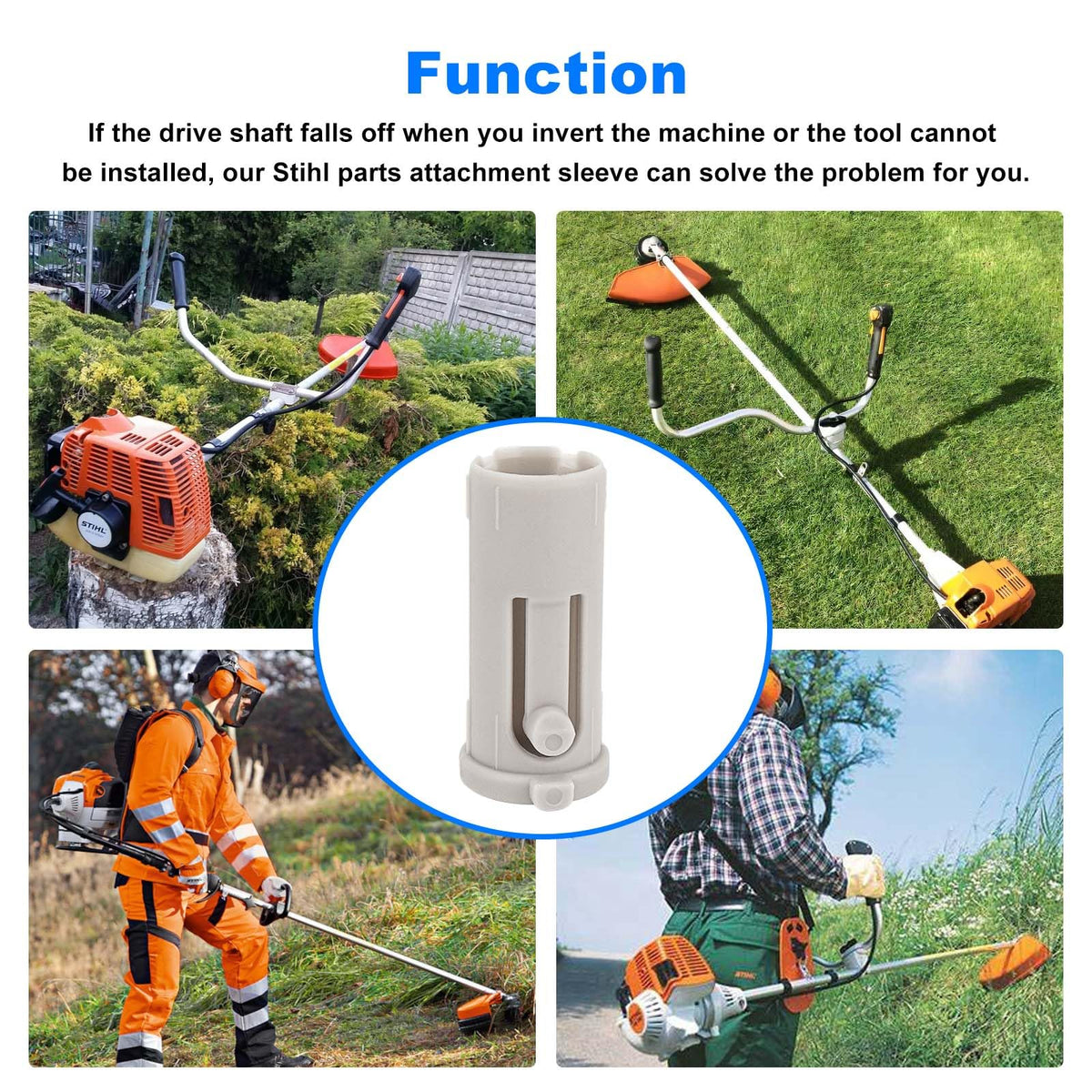 RO6G Trimmer sleeve 3-pack for multiple machines