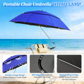 Roacasumy 270-degree clamp enables versatile mounting on different surfaces.