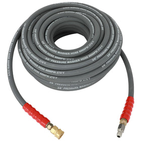 ROADFAR hose close-up in gray, 3/8-inch construction for high-pressure cleaning