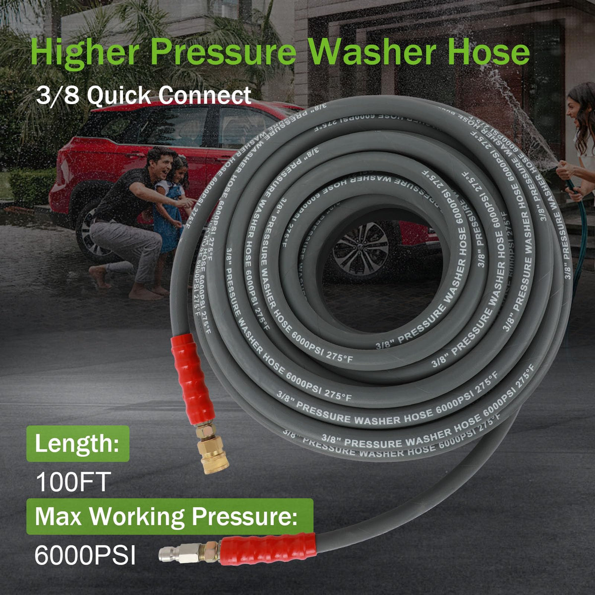 ROADFAR hose side view shows flexibility for maneuvering around equipment