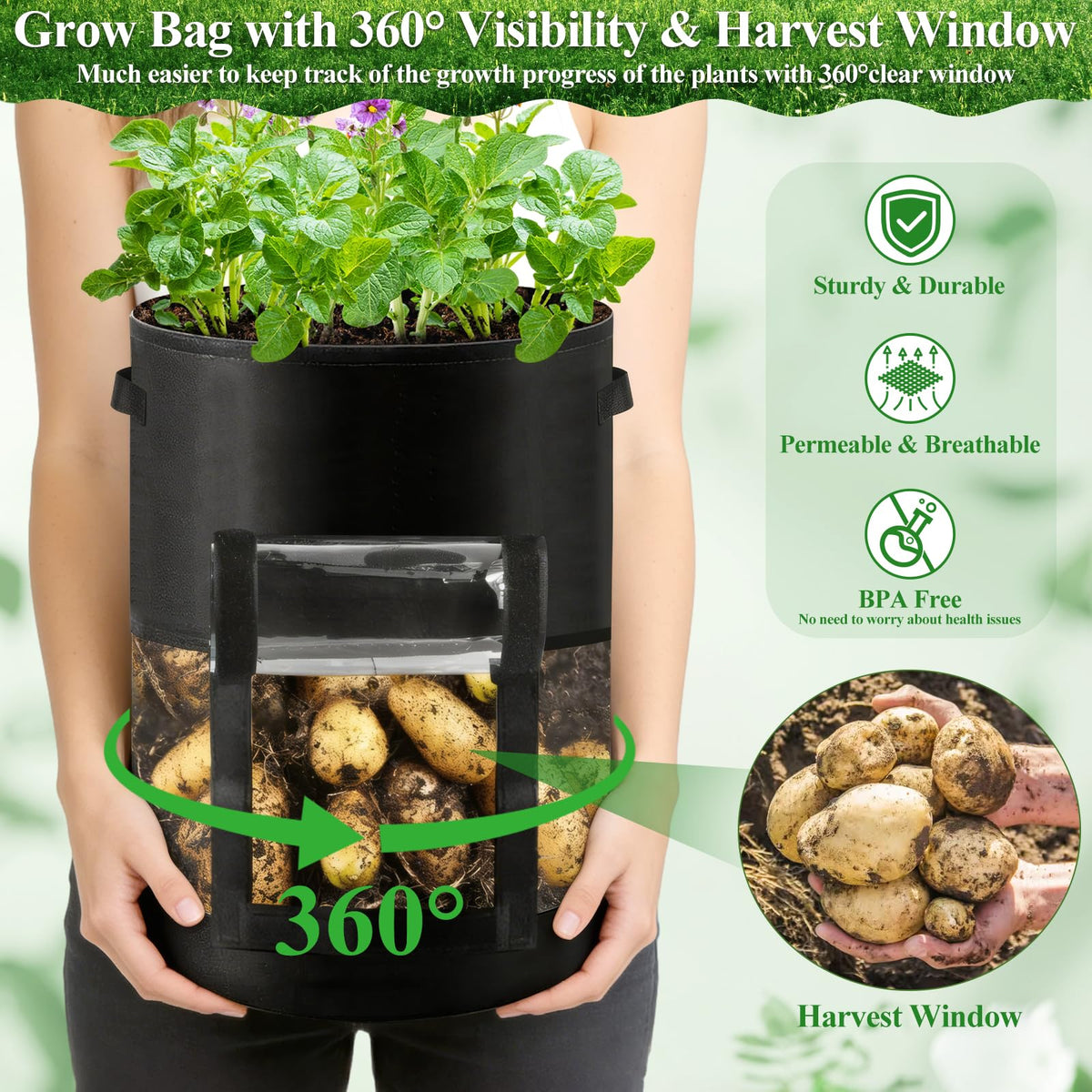 ROADPLUM 360-Degree Visibility Design for quick plant health checks.