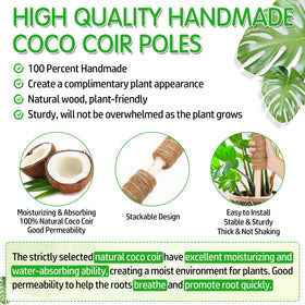 ROADPLUM coco coir pole 12-6in in pot elevates vines
