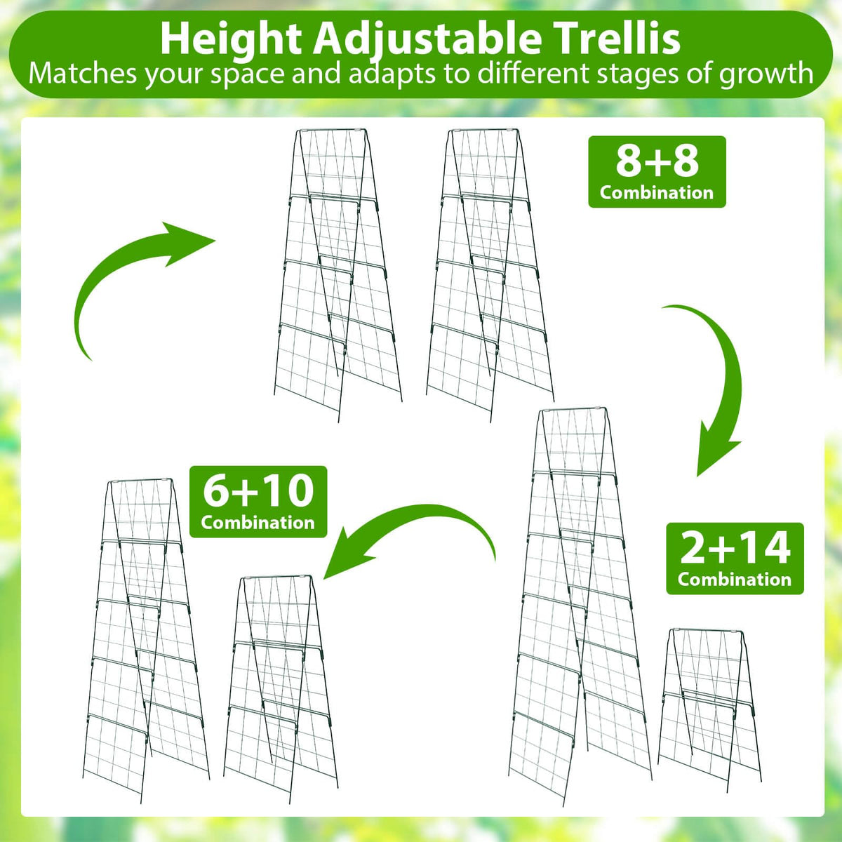 ROADPLUM cucumber trellis complete kit includes hardware and gloves for easy setup.