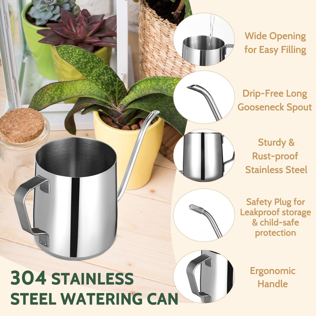 Roamall compact design fits small spaces and desktop planters