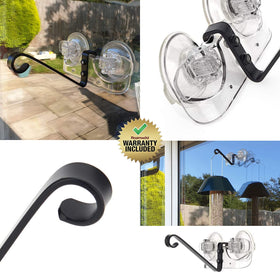 Roamwild dual suction cups close-up emphasizing strong hold on glass