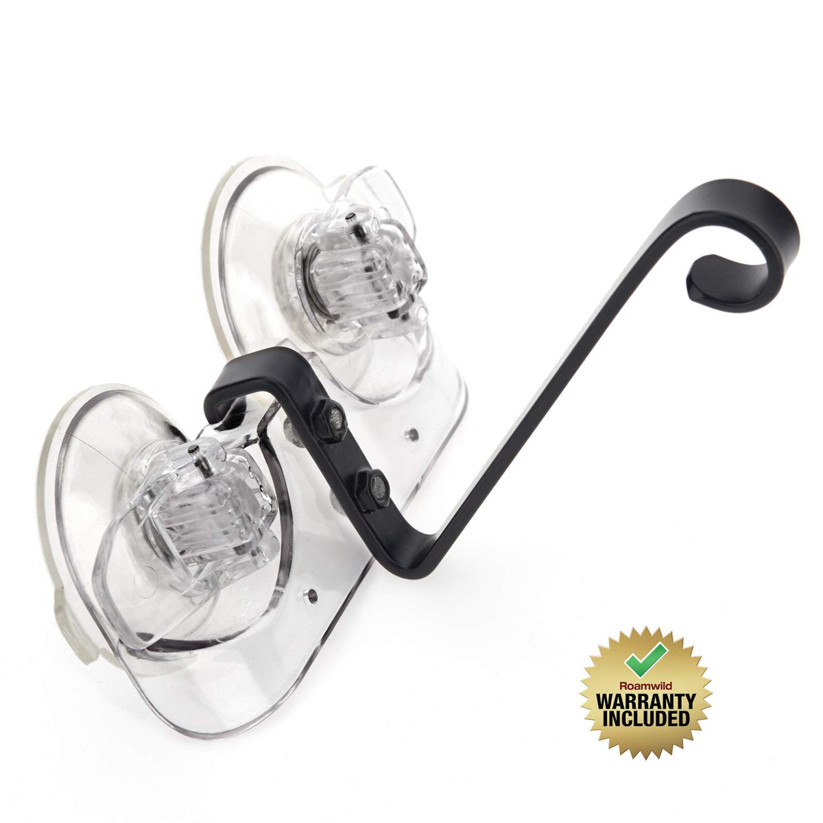 Roamwild window-mounted bird feeder bracket side view highlighting compact design