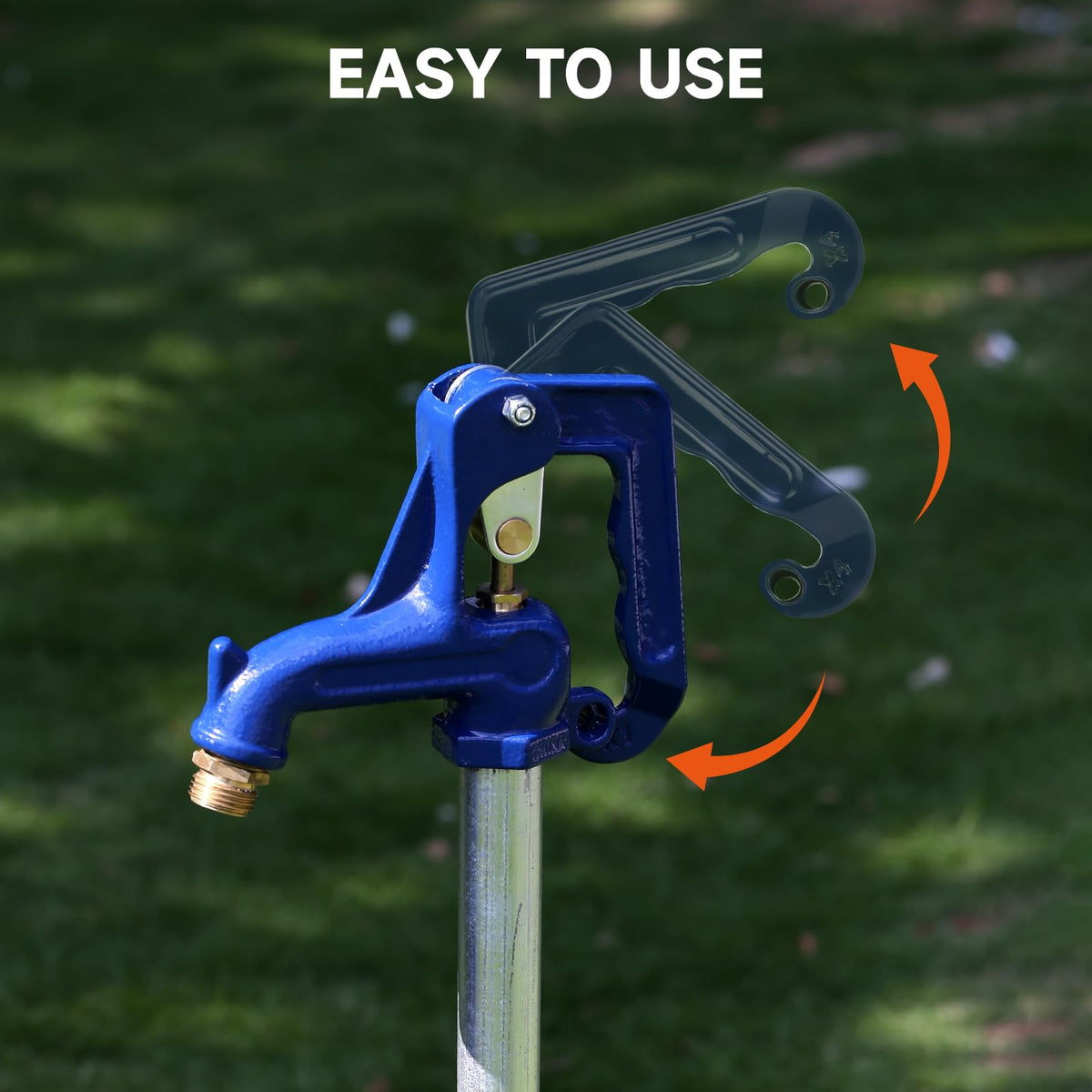 Roastove 3/4in hose connection enables quick attachment to standard hoses