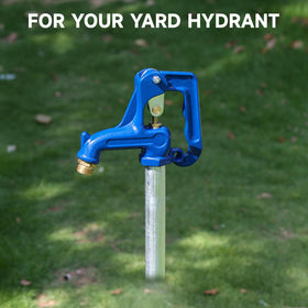 Roastove cast iron hydrant head with blue coating for farm and garden reliability