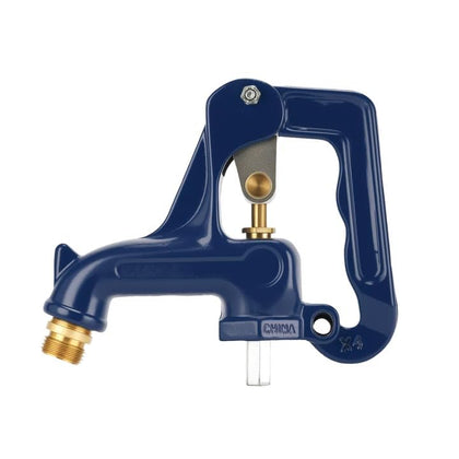 Roastove Yard Fire Hydrant Head in blue-coated cast iron for durable outdoor irrigation