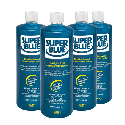 Robarb GLB Super Blue Pool Clarifier bottle restores crystal-clear water.