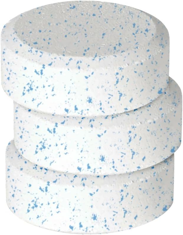 Robelle 3-inch tabs dissolving in pool water for steady sanitation
