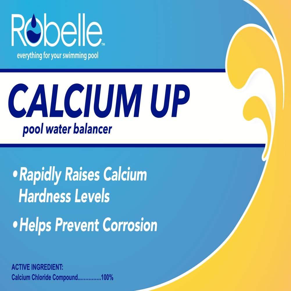 Robelle Calcium Up test shows calcium hardness targets in pool water