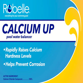 Robelle Calcium Up test shows calcium hardness targets in pool water
