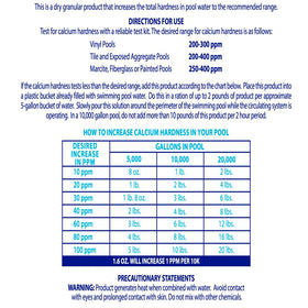 Robelle Calcium Up enhances pool stability protecting surfaces from damage
