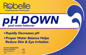 Robelle pH Down poured onto water surface for even dispersion across the pool.