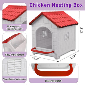 Rockever Nesting Box provides private nesting space for hens to lay calmly.
