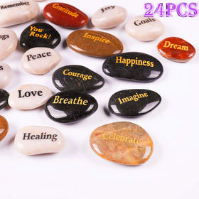 ROCKIMPACT engraved-words-stone highlights Gratitude and Hope for daily reflection