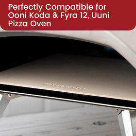 ROCKSHEAT pizza stone fits Ooni Koda and Fyra 12 for restaurant-quality results.