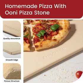 ROCKSHEAT stone is versatile for oven or grill baking and reheating.