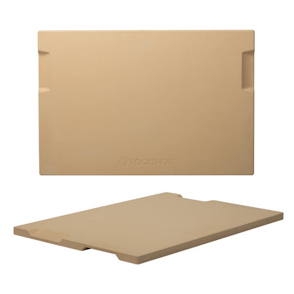 ROCKSHEAT pizza stone 20x13-5 setup for even heat and crisp crust