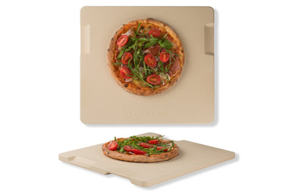 ROCKSHEAT pizza stone rectangle 16x14 delivers even heat for crisp, restaurant-quality crust.