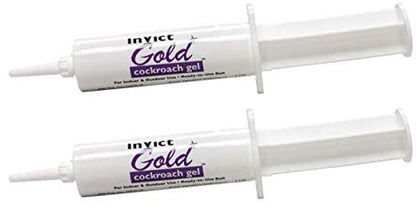 Rockwell Labs Invict Gold gel bait tube with plunger for precise indoor/outdoor use.