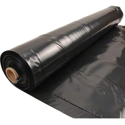 Rocky Mountain Goods 4 Mil Black Plastic Sheeting, 50ft x 3ft, durable weed barrier for gardens