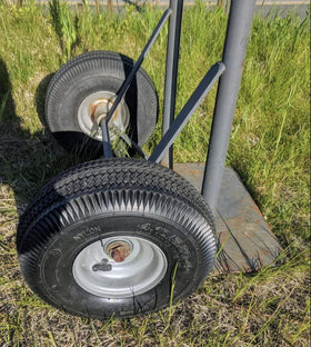 Rocky Mountain Goods wheel with 2.25-inch offset hub designed for heavy-duty carts