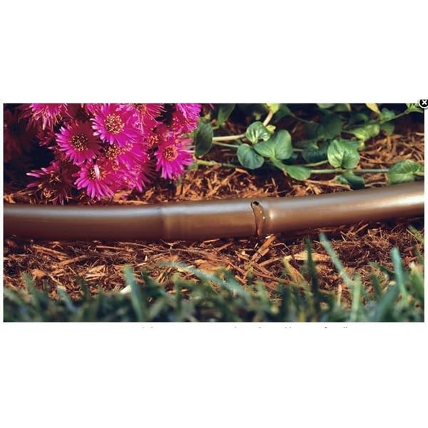 Close-up of Rocky Mountain Goods drip hose emitters highlighting even distribution.