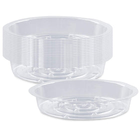 Rocotus plant saucer 6-inch clear 20-pack for effective drainage under pots.