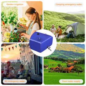 Rodelna rainwater collection and emergency-use bag supports outdoor water supply.